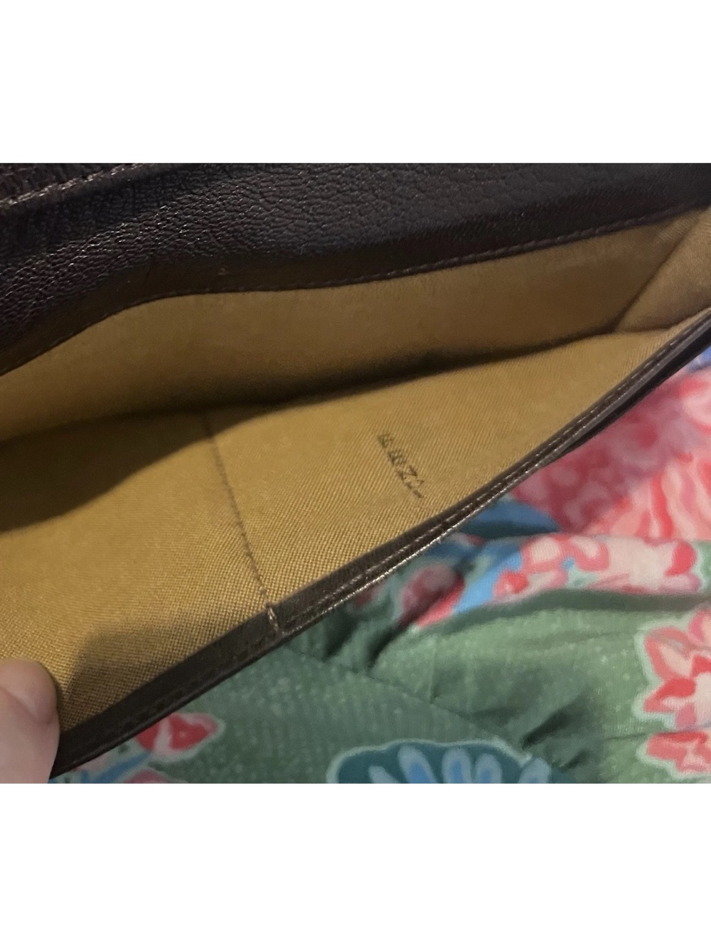 Fendi Brown Leather and Zucca Canvas Continental Wallet with Gold Plaque - Picture 5 of 13